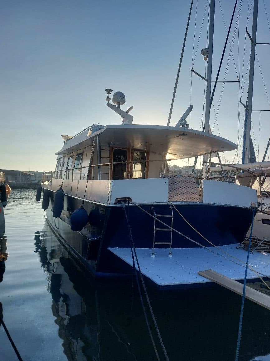 Princess Giusy moored stern-to in Formia
